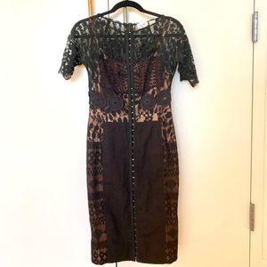 Black lace Byron Lars dress from Anthropologie